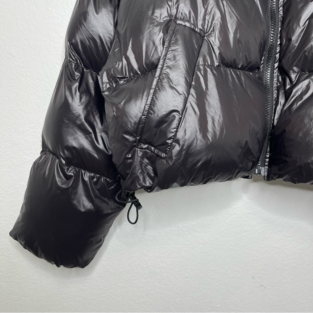 By Dyln Morris Puffer Jacket Cropped Slouchy Baggy Relaxed Fit in Black Medium - Picture 5 of 12